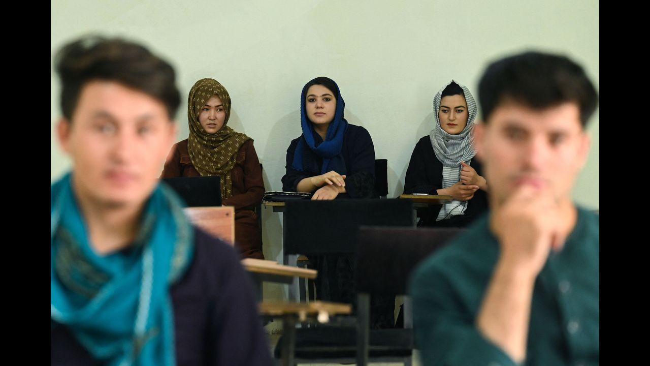 Afghan women now have to study separately, they must also end their lesson five minutes earlier than men to stop them from mingling outside. Pic/AFP